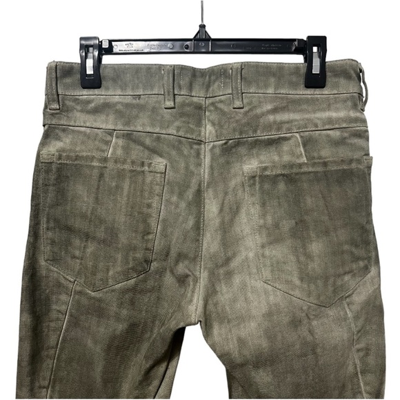 Andrea Ya'Aqov Men's Green Cotton Button Front Pants Size 30 - Picture 5 of 12